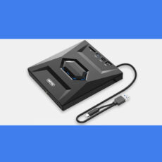 درایو DVD/RW اکسترنال هاب مدل B21-Y 5 IN 1 TYPE-C/USB 3