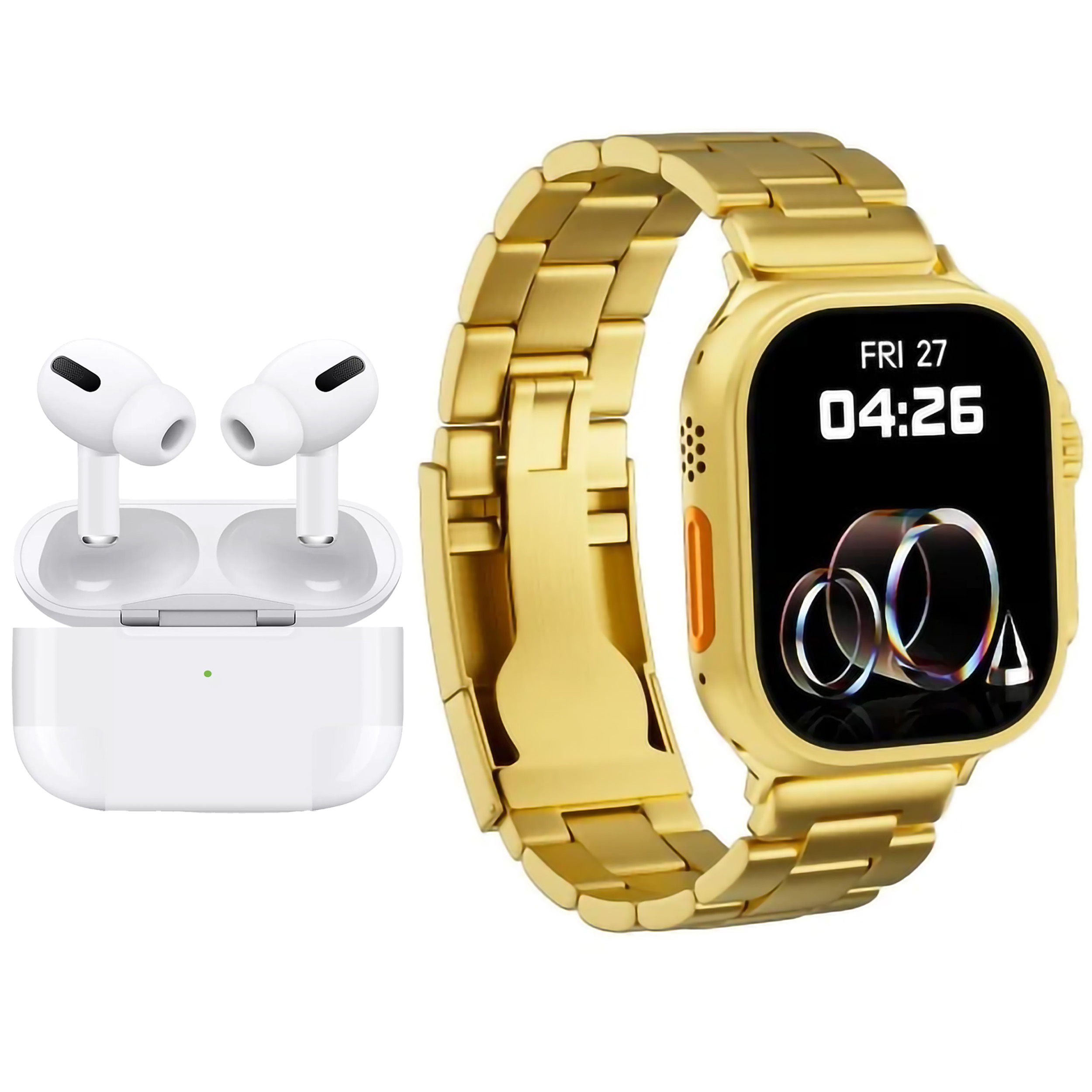 ساعت هوشمند مدل H20 ULTRA 49mm دارای صفحه نمایش رنگی و لمسی، کنترل موسیقی (Music Player)، کنترل سطح اکسیژن خون، قابلیت مکالمه از طریق بلوتوث بند استیل به همراه هندزفری