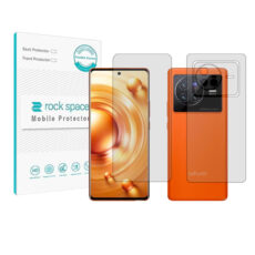 محافظ صفحه نمایش شفاف راک اسپیس مدل HyGEL مناسب برای گوشی موبایل ویوو X80 به همراه محافظ پشت گوشی