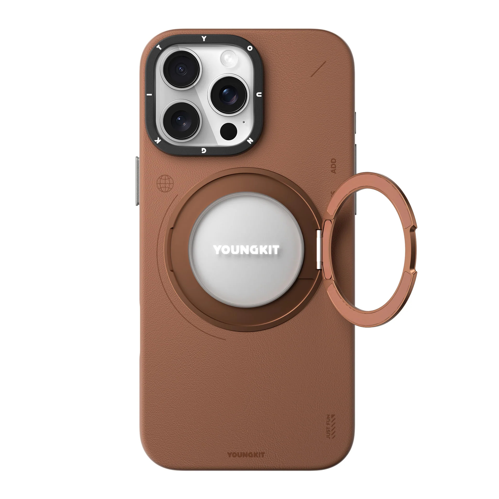 کاور یانگ کیت مدل Leather 360° مناسب برای گوشی موبایل اپل iphone 15promax