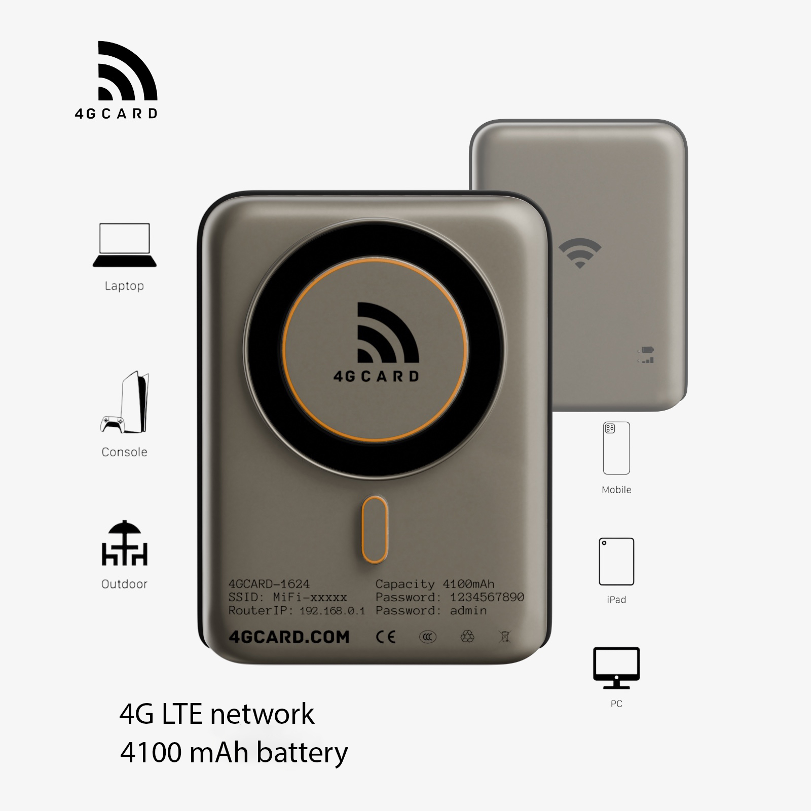 مودم 4G LTE قابل حمل فور جی کارد مدل 1624