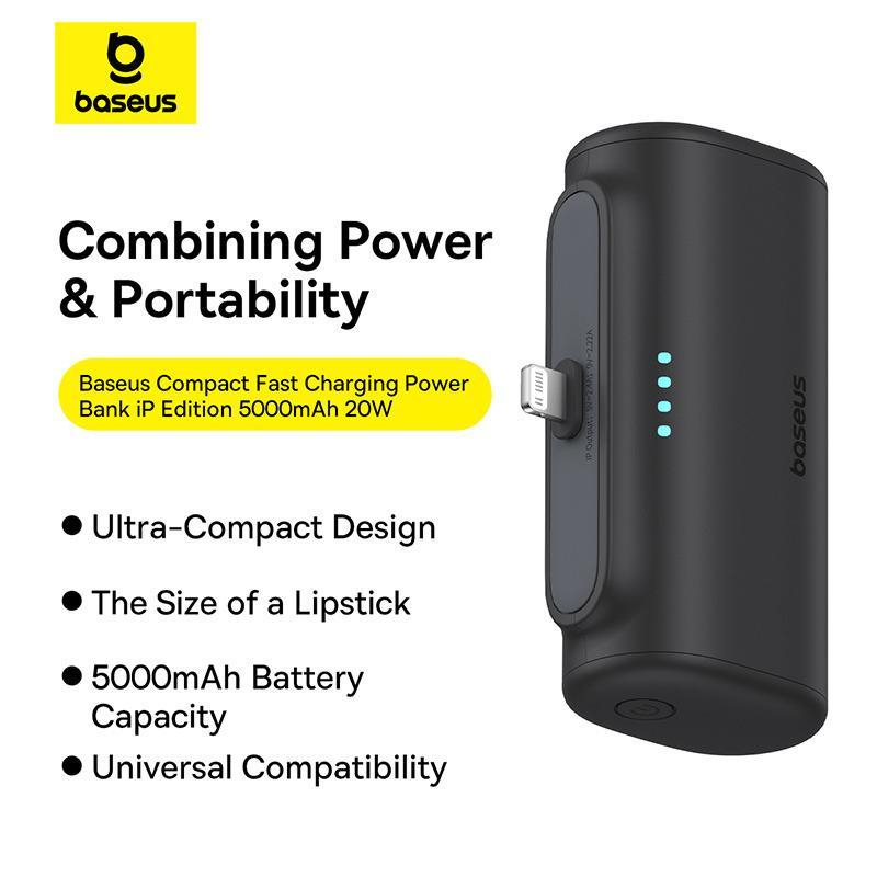 پاوربانک 20 وات باسئوس مدل Compact Fast Charging Type-C Edition ظرفیت 5000 میلی آمپر ساعت