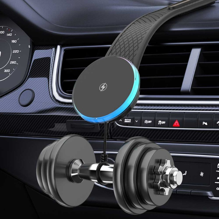 پایه نگهدارنده و شارژر بی سیم گوشی موبایل مدل 15W Magnetic wireless charger and phone stand