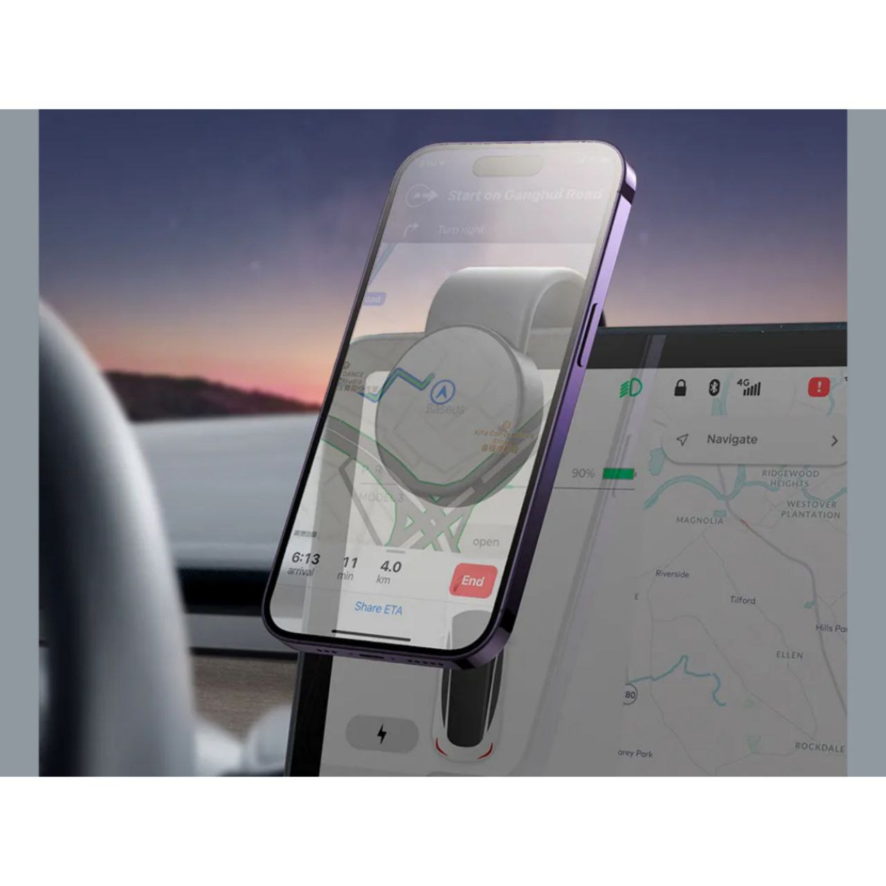 پایه نگهدارنده گوشی موبایل بیسوس مدل C02 Magnetic