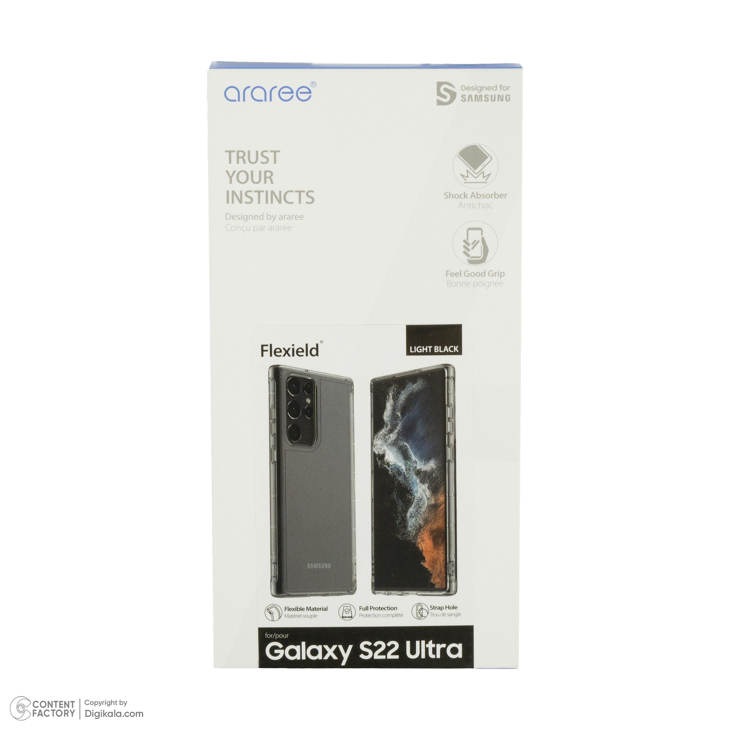 کاور آراری مدل Flexield مناسب برای گوشی موبایل سامسونگ Galaxy S22 Ultra