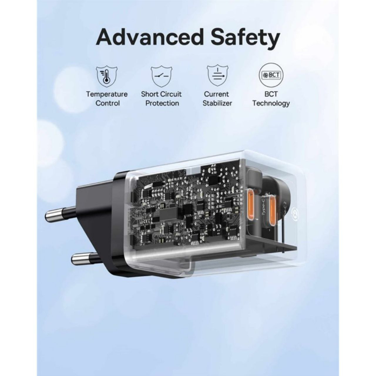 شارژر دیواری 40 وات بیسوس مدل GaN 5 Pro