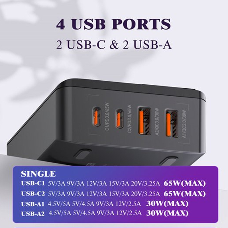 شارژر رومیزی الدینیو مدل A4808Q PD65W