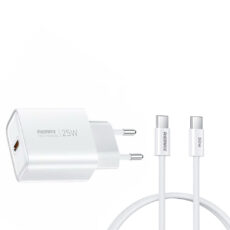 شارژر دیواری 25 وات ریمکس مدل A55 SUPERFAST به همراه کابل تبدیل USB-C