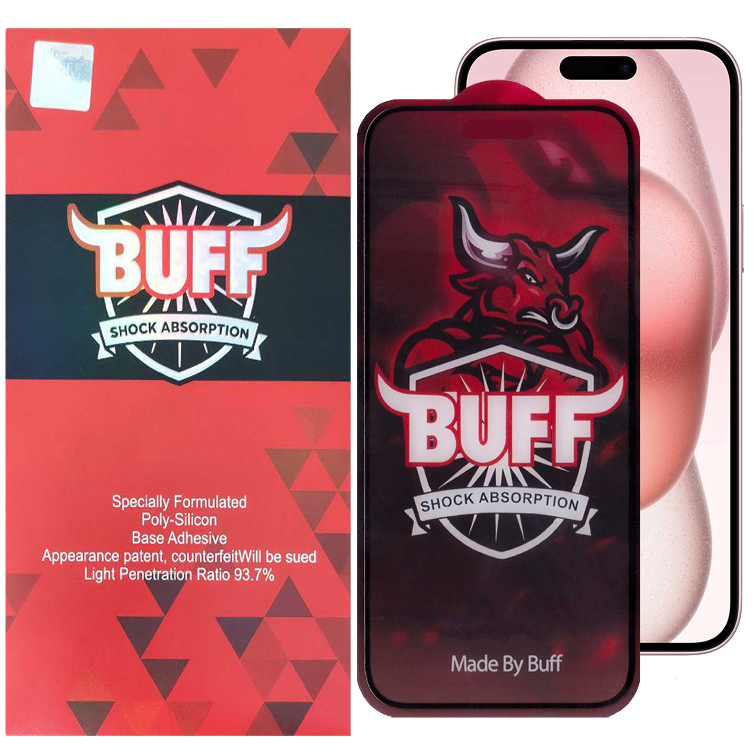 محافظ صفحه نمایش مات بوف مدل 5D Matte Pro مناسب برای گوشی موبایل اپل iPhone 15