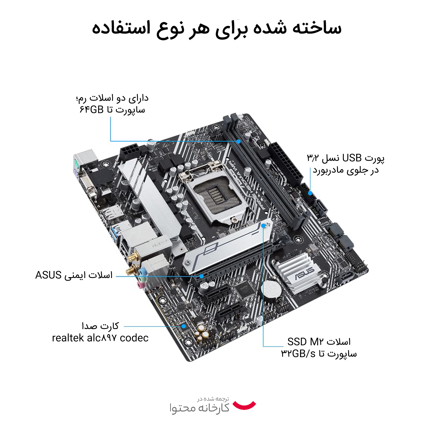 مادربرد ایسوس مدل PRIME H510M-A