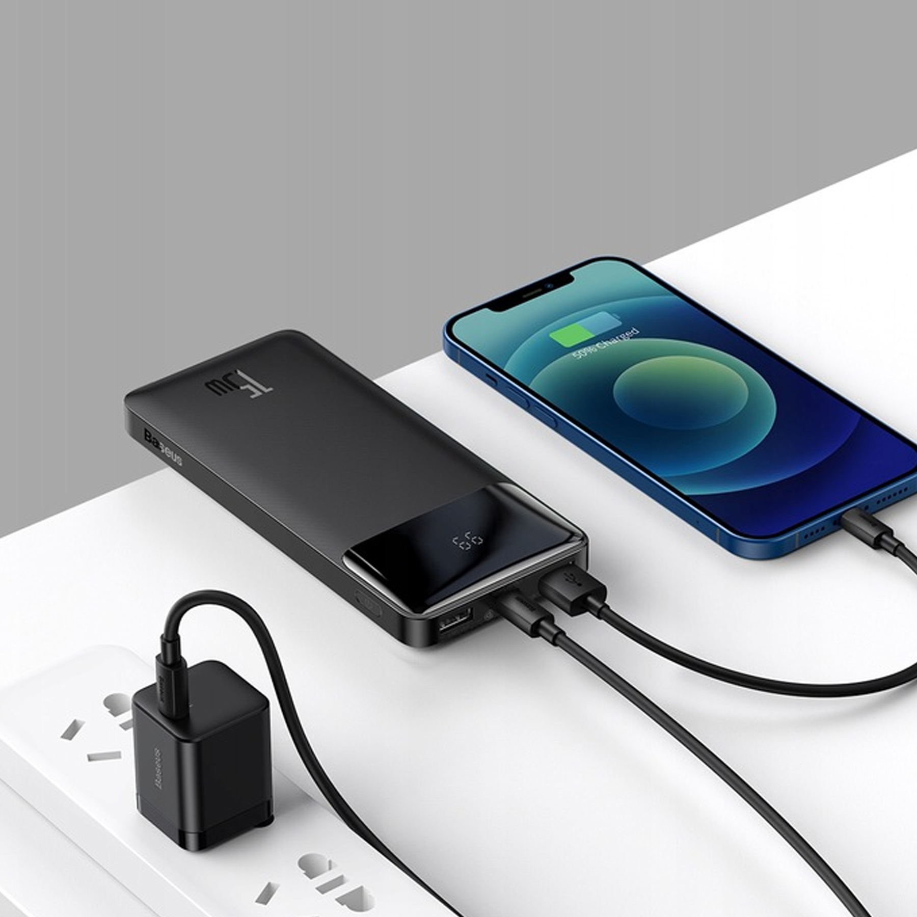 پاوربانک باسئوس مدل bipow ظرفیت 10000 میلی آمپر ساعت