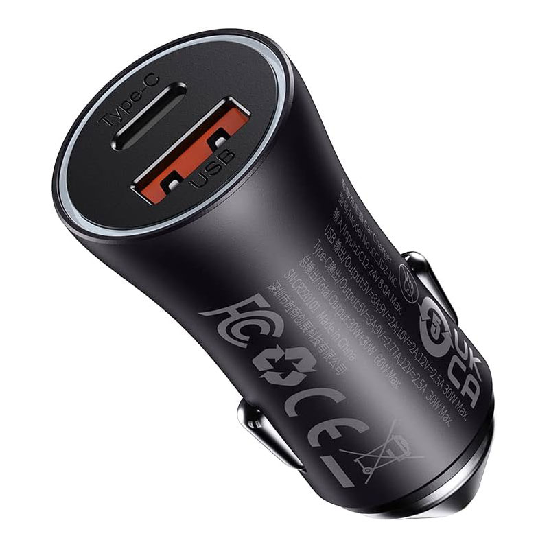 شارژر فندکی 60 وات بیسوس مدل CCJDZ-MC
