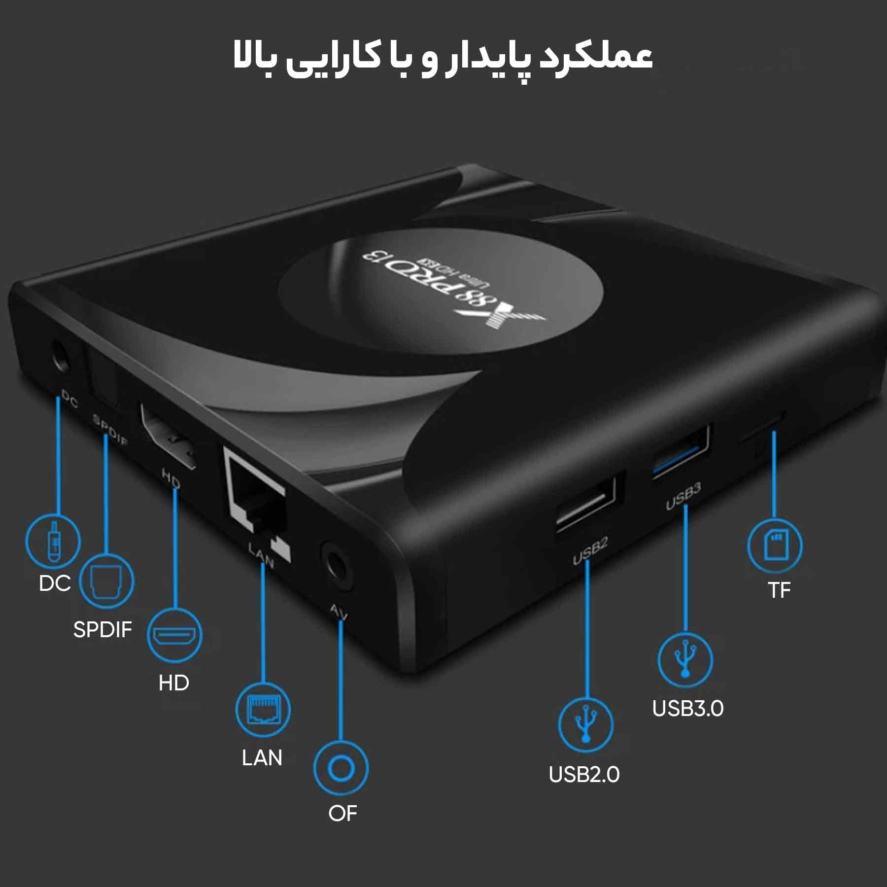 اندروید باکس ایکس‌88 مدل Pro 13