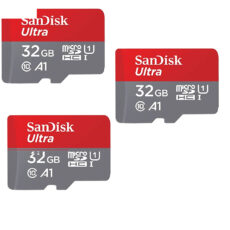 کارت حافظه microSDXC سن دیسک مدل Ultra A1 کلاس 10 استاندارد UHS-I سرعت 120MBps ظرفیت 32 گیگابایت بسته 3 عددی