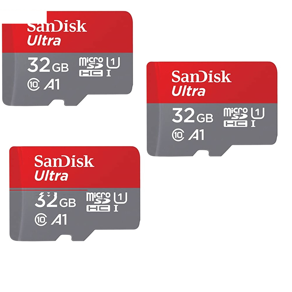 کارت حافظه microSDXC سن دیسک مدل Ultra A1 کلاس 10 استاندارد UHS-I سرعت 120MBps ظرفیت 32 گیگابایت بسته 3 عددی
