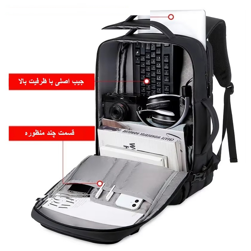 کوله پشتی لپ تاپ آلوا مدل 2201 مناسب برای لپ تاپ 16 تا 17 اینچی