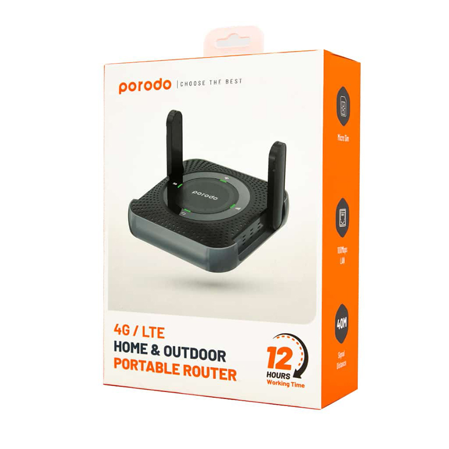 مودم 4G LTE قابل حمل پرودو مدل PD-4GCPME-BKGY PORTABLE ROUTER