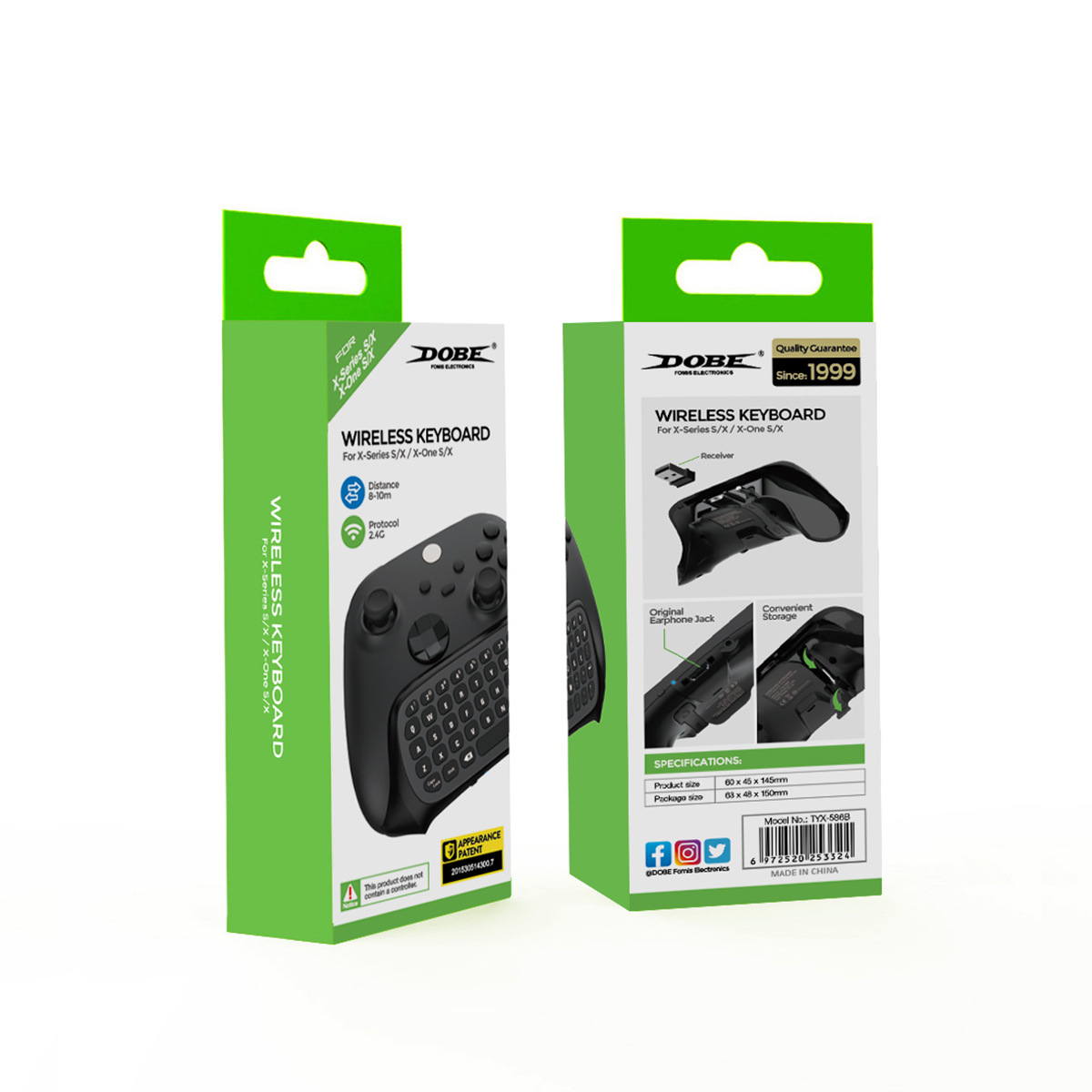 کیبورد بی‌سیم دسته بازی مدل TYX-586S مناسب برای ایکس باکس وان