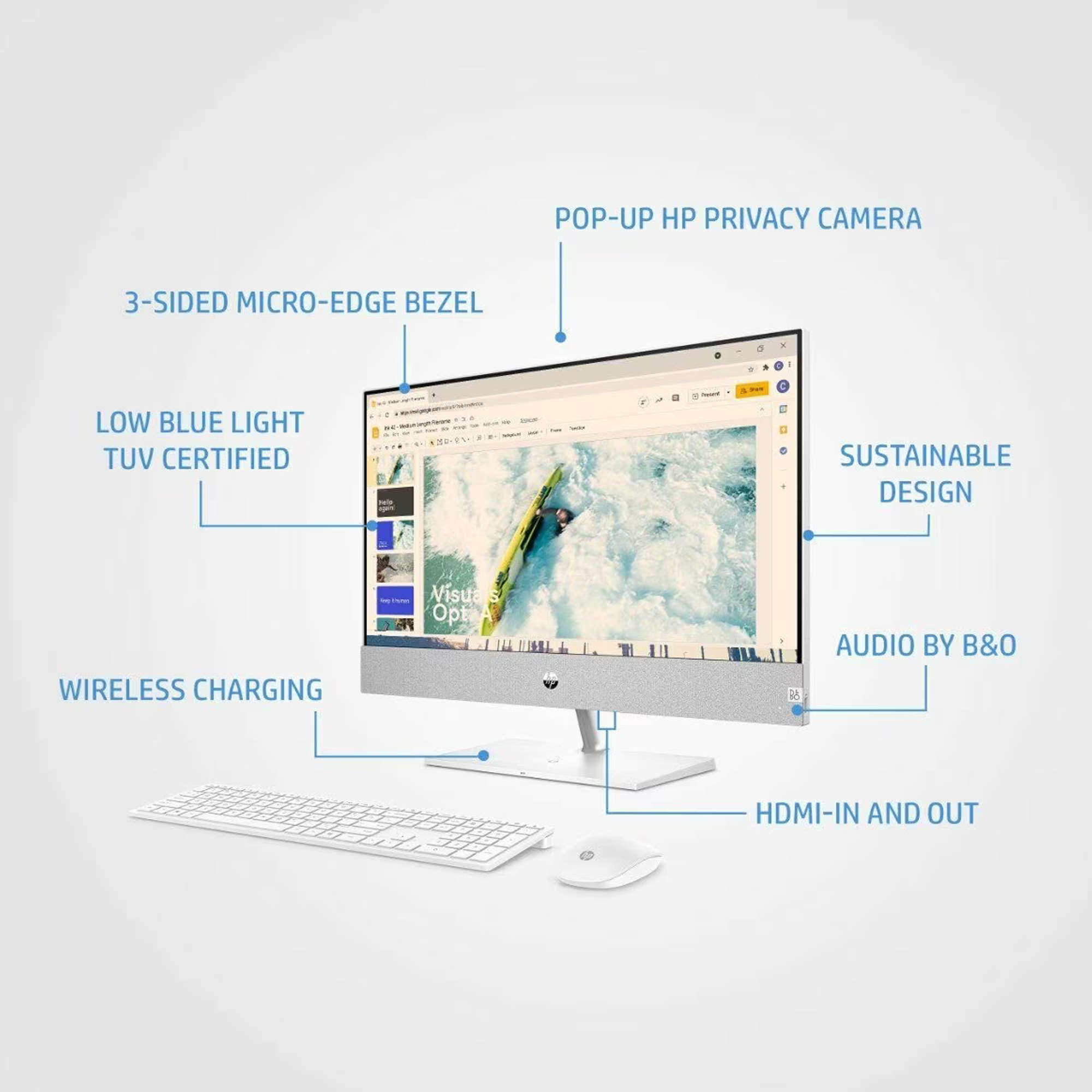 کامپیوتر همه کاره 23.8 اینچ اچ‌ پی مدل Pavilion 24 CA2187nh-i5 13400T 16GB 512SSD RTX3050
