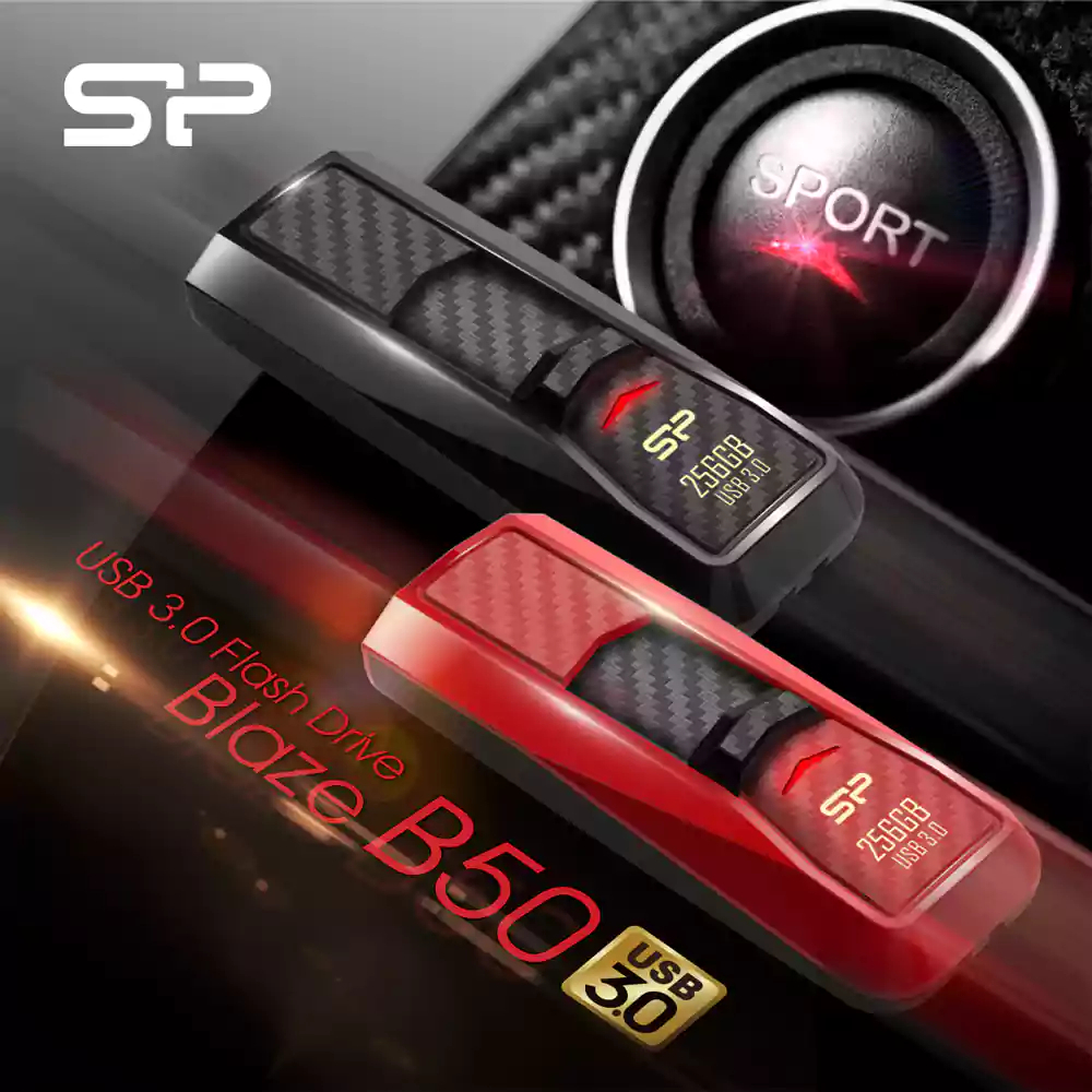 فلش مموری سیلیکون پاور مدل Blaze B50 ظرفیت 256 گیگابایت