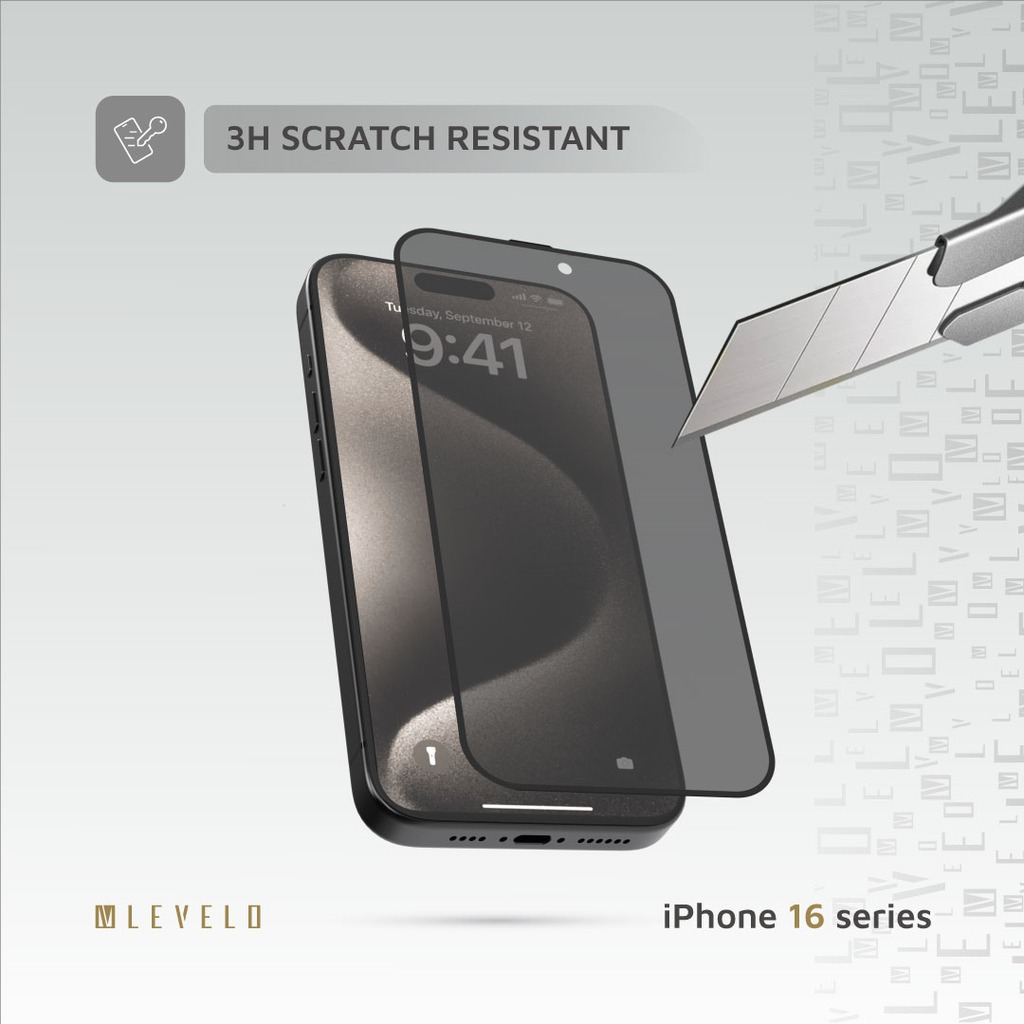 محافظ صفحه نمایش لِولو مدل 3D Resin Glue Privacy مناسب برای گوشی موبایل اپل iPhone 16 Pro Max