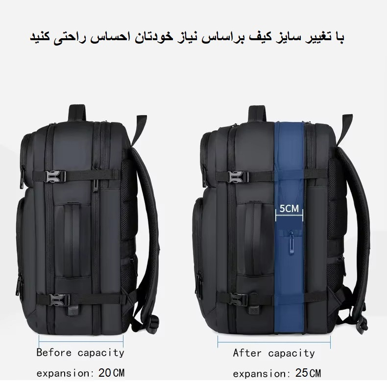 کوله پشتی لپ تاپ آلوا مدل 2201 مناسب برای لپ تاپ 16 تا 17 اینچی