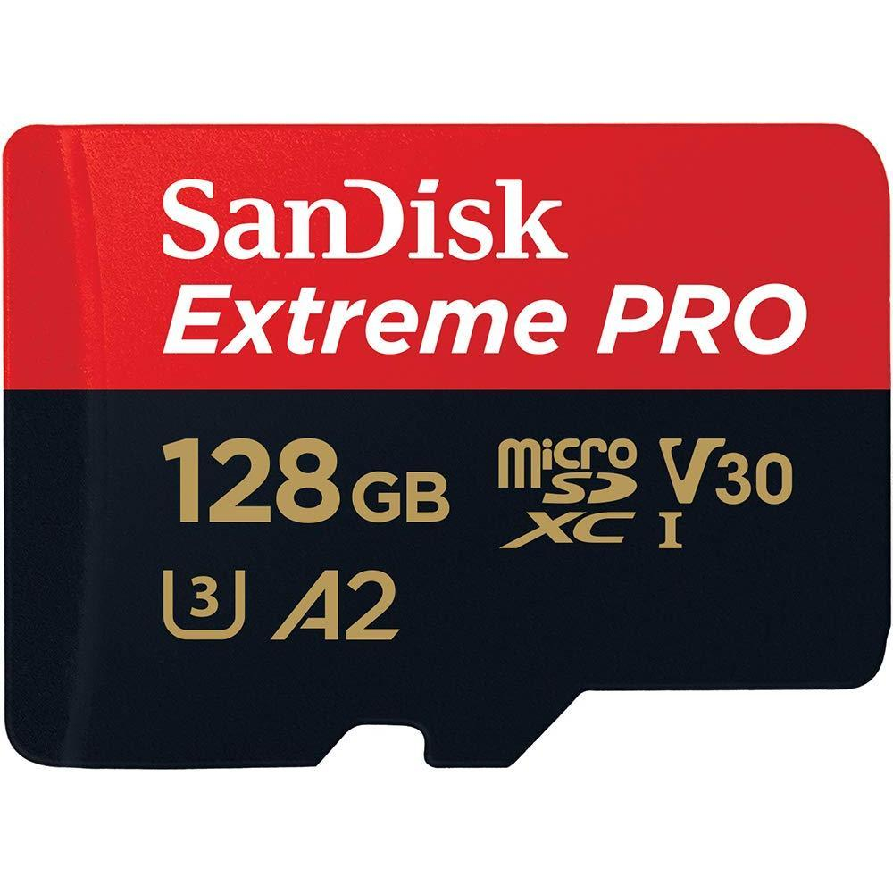 کارت حافظه microSDXC سن دیسک مدل Extreme PRO کلاس A2 استاندارد UHS-I U3 سرعت 170MBs ظرفیت 128 گیگابایت به همراه آداپتور SD