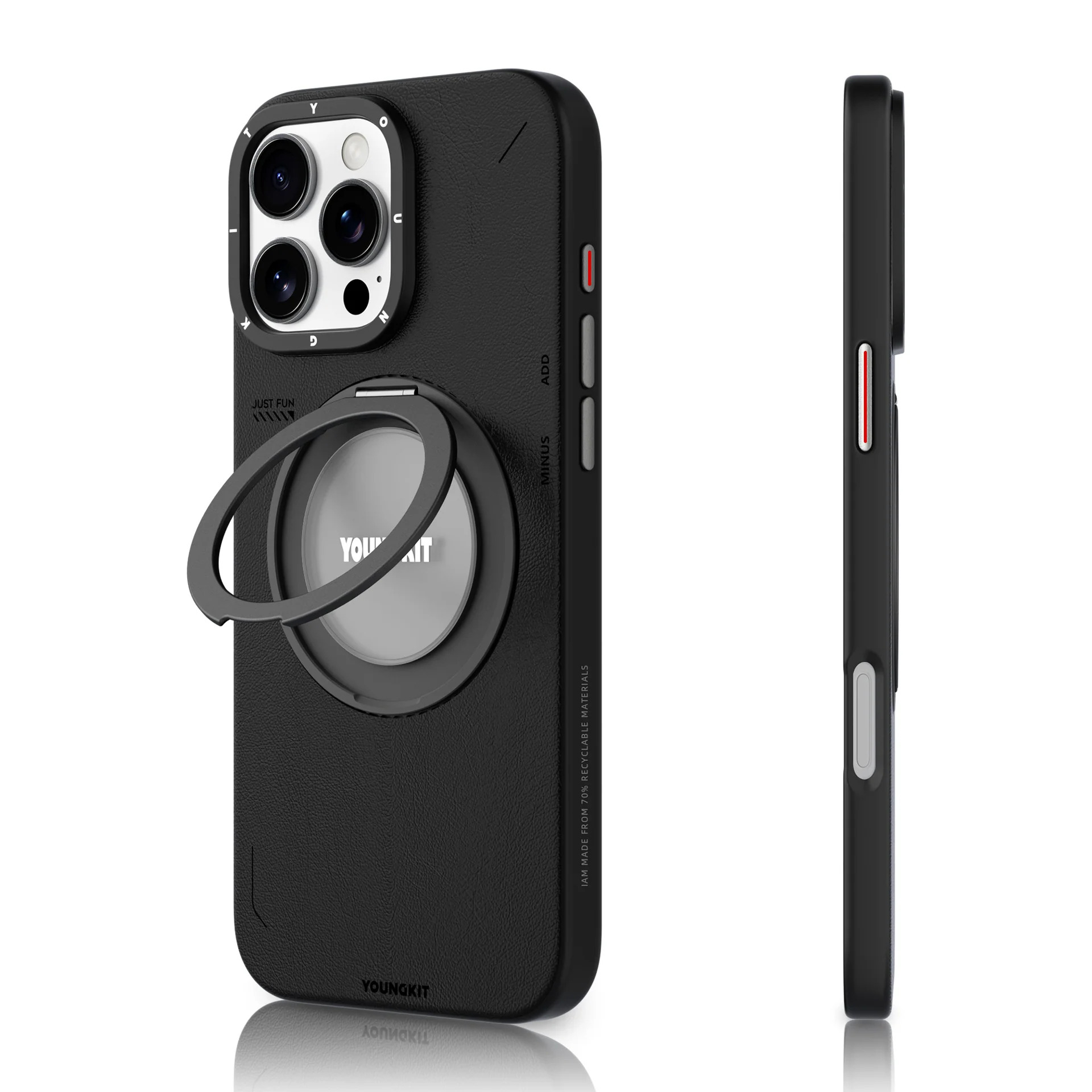 کاور یانگ کیت مدل Leather 360° مناسب برای گوشی موبایل اپل iphone 15promax