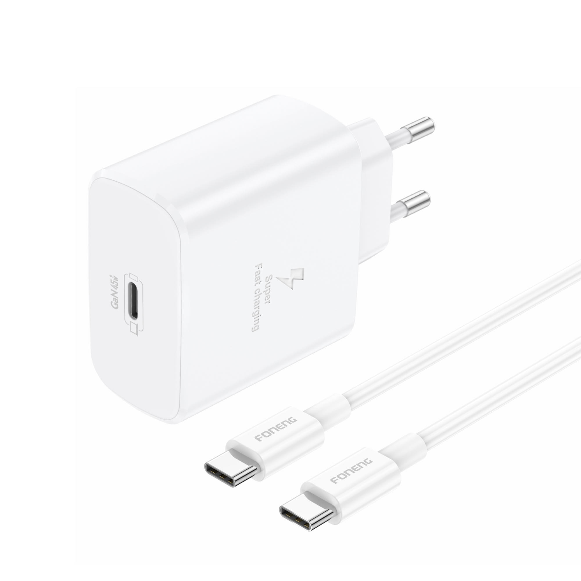 شارژر دیواری 45 وات فوننگ مدل S24 Ultra به همراه کابل تبدیل USB-C