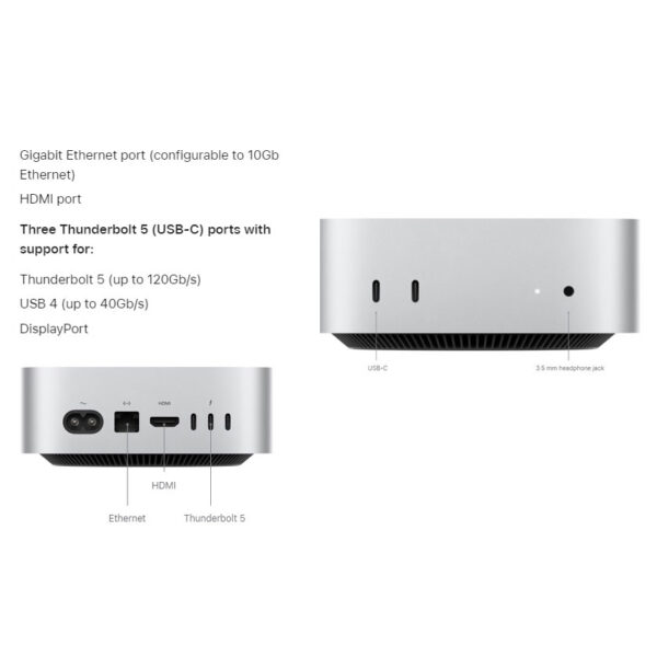 کامپیوتر کوچک اپل مدل Mac Mini MCX44 2024 LLA-M4 Pro-24GB RAM-512GB SSD