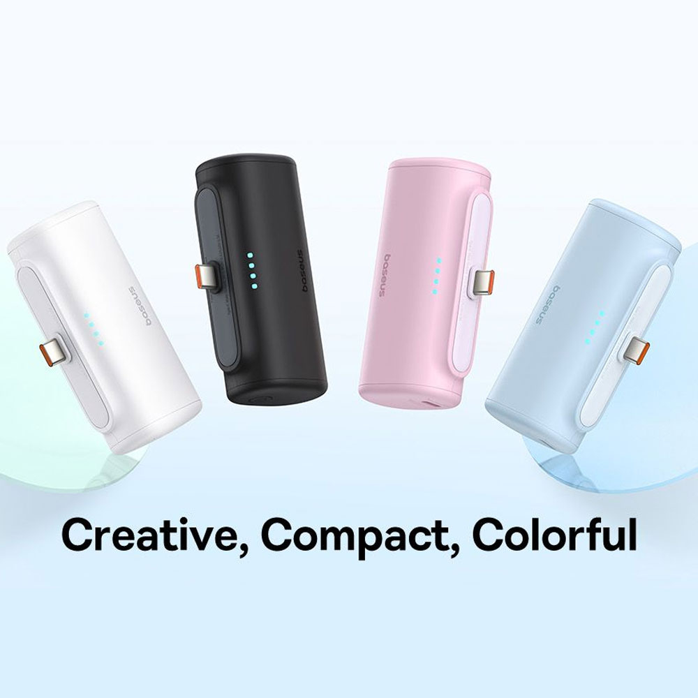 پاوربانک 20 وات باسئوس مدل Compact Fast Charging Type-C Edition ظرفیت 5000 میلی آمپر ساعت