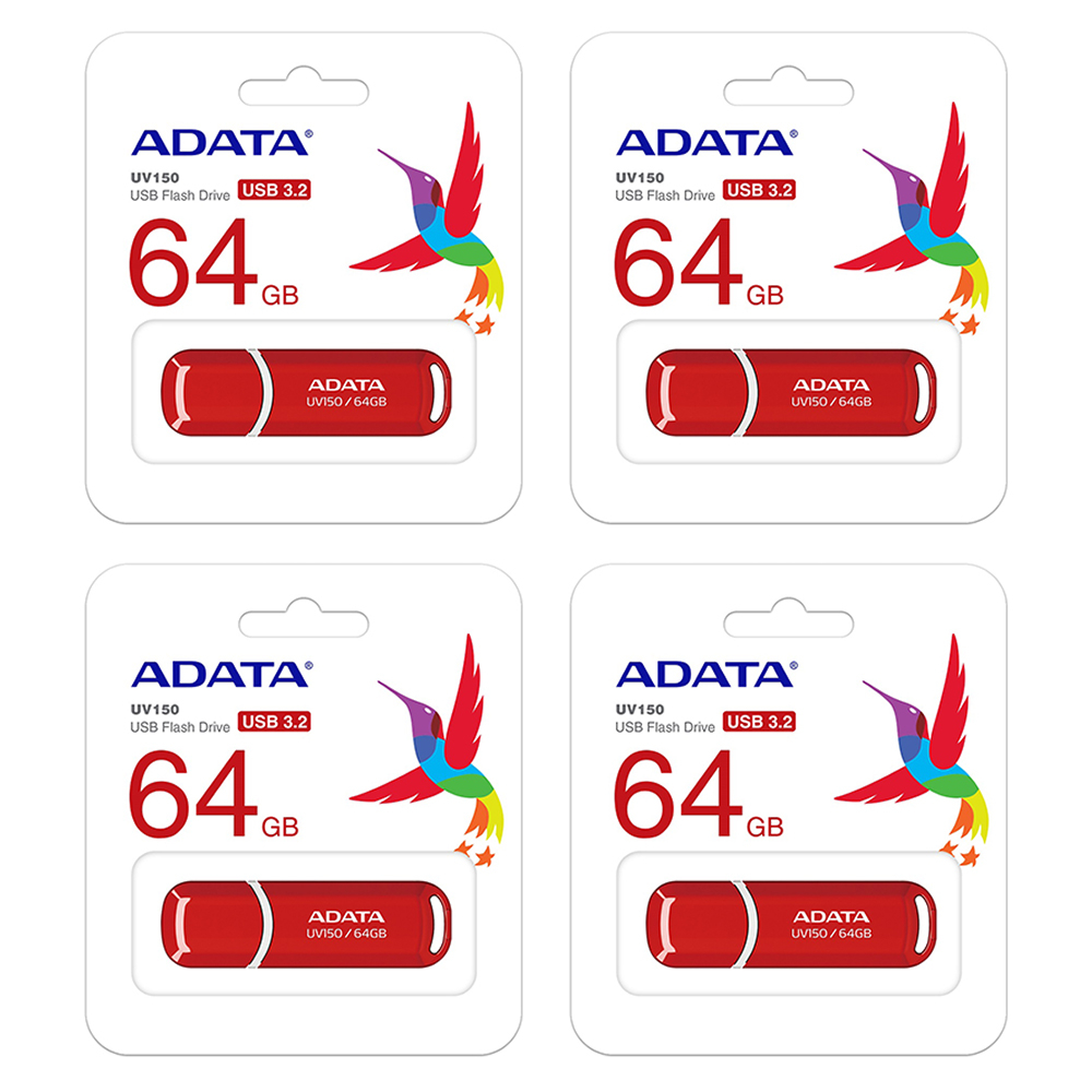 فلش مموری ای دیتا مدل UV150 ظرفیت 64 گیگابایت بسته 4 عددی
