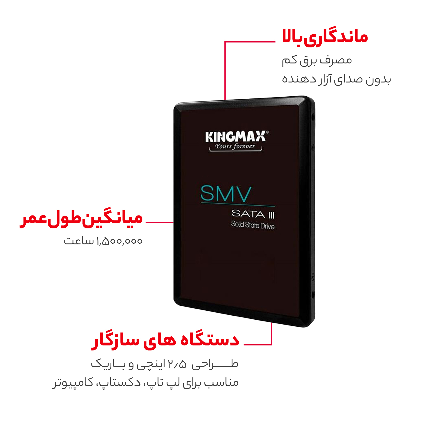 اس اس دی اینترنال کینگ مکس مدل KM128GSIV32 ظرفیت 128 گیگابایت