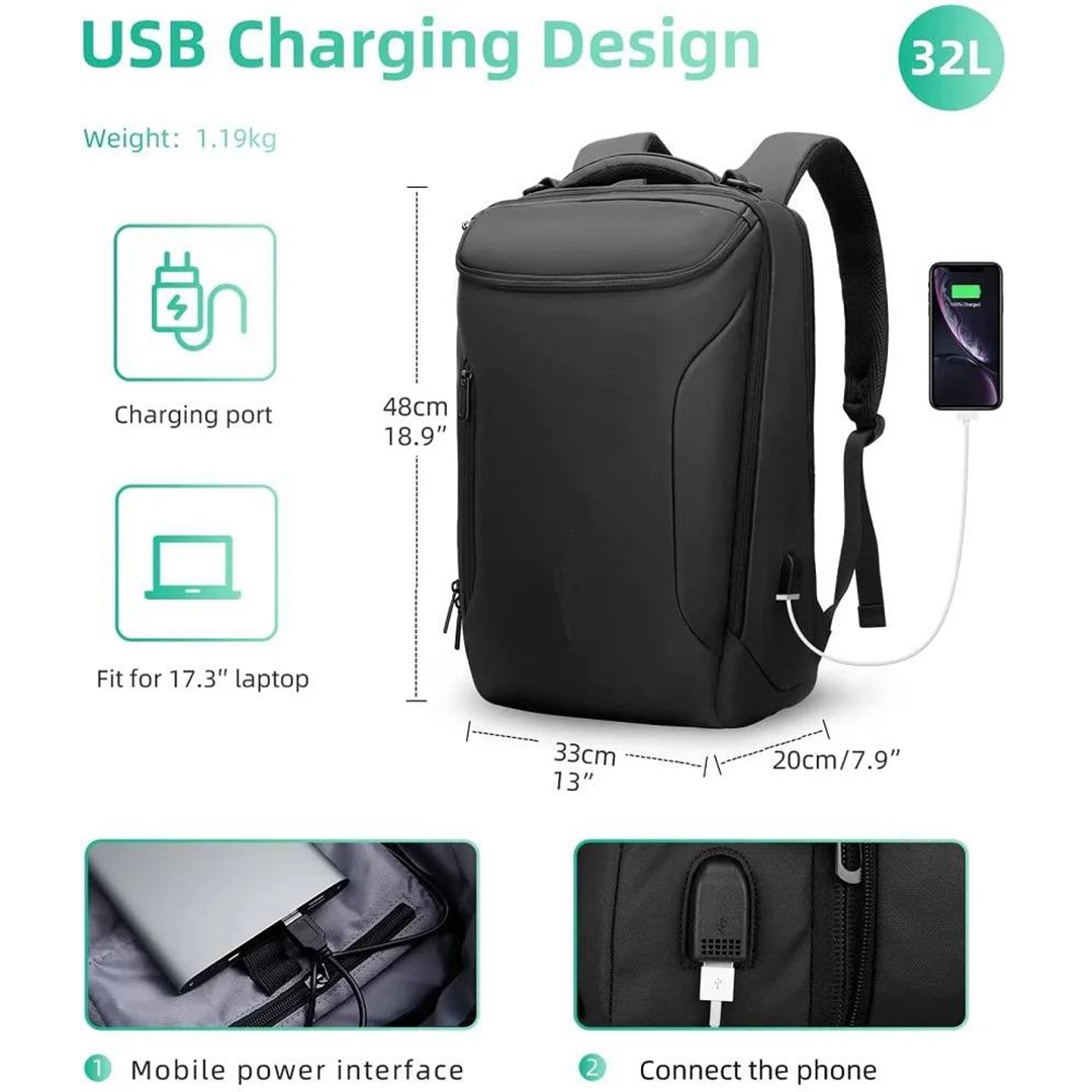 کوله پشتی لپ تاپ مدل MR-9031 مناسب برای لپ تاپ 14.1 تا 15.6 اینچی