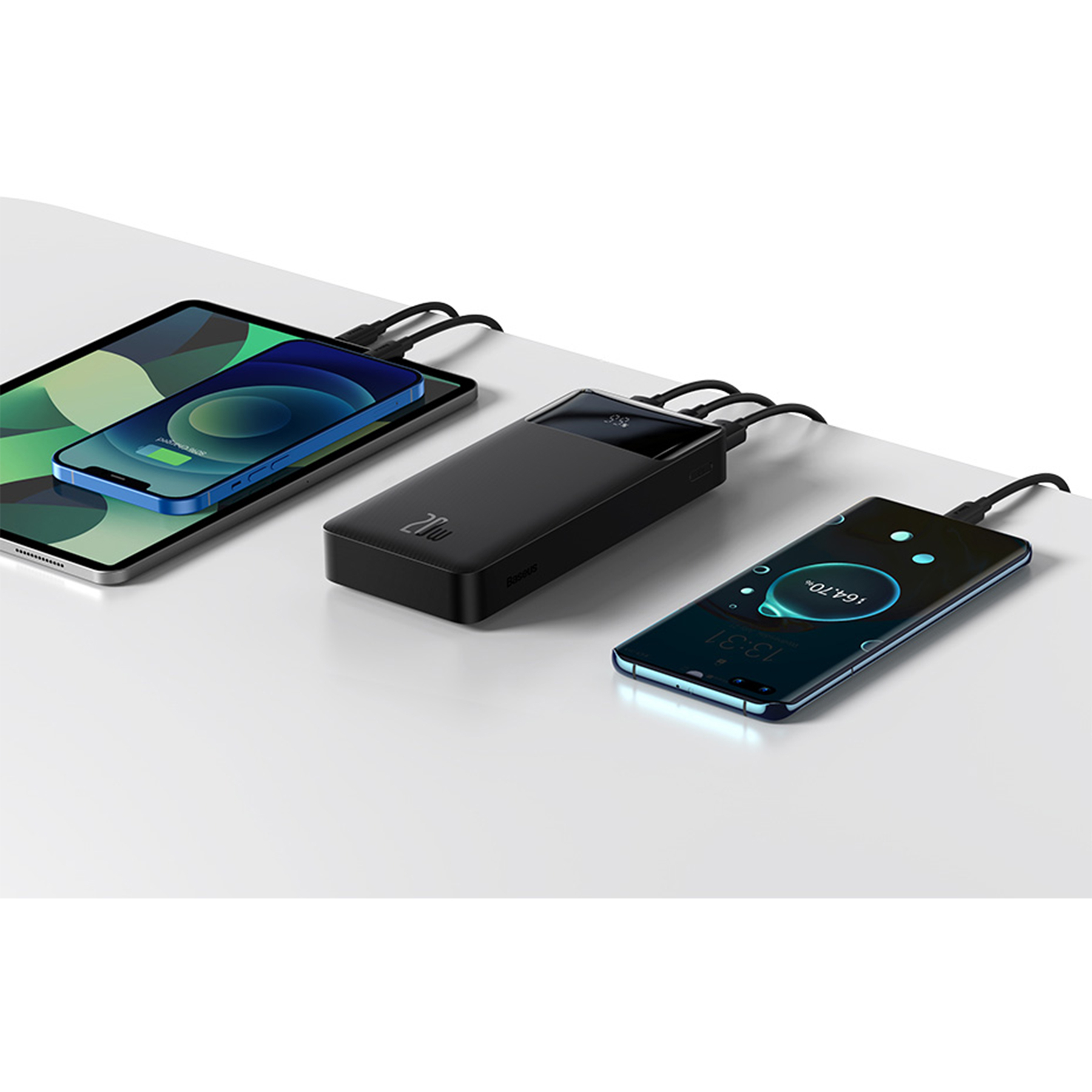 پاوربانک بیسوس مدل PPBD20K-20W ظرفیت 20000 میلی آمپر ساعت