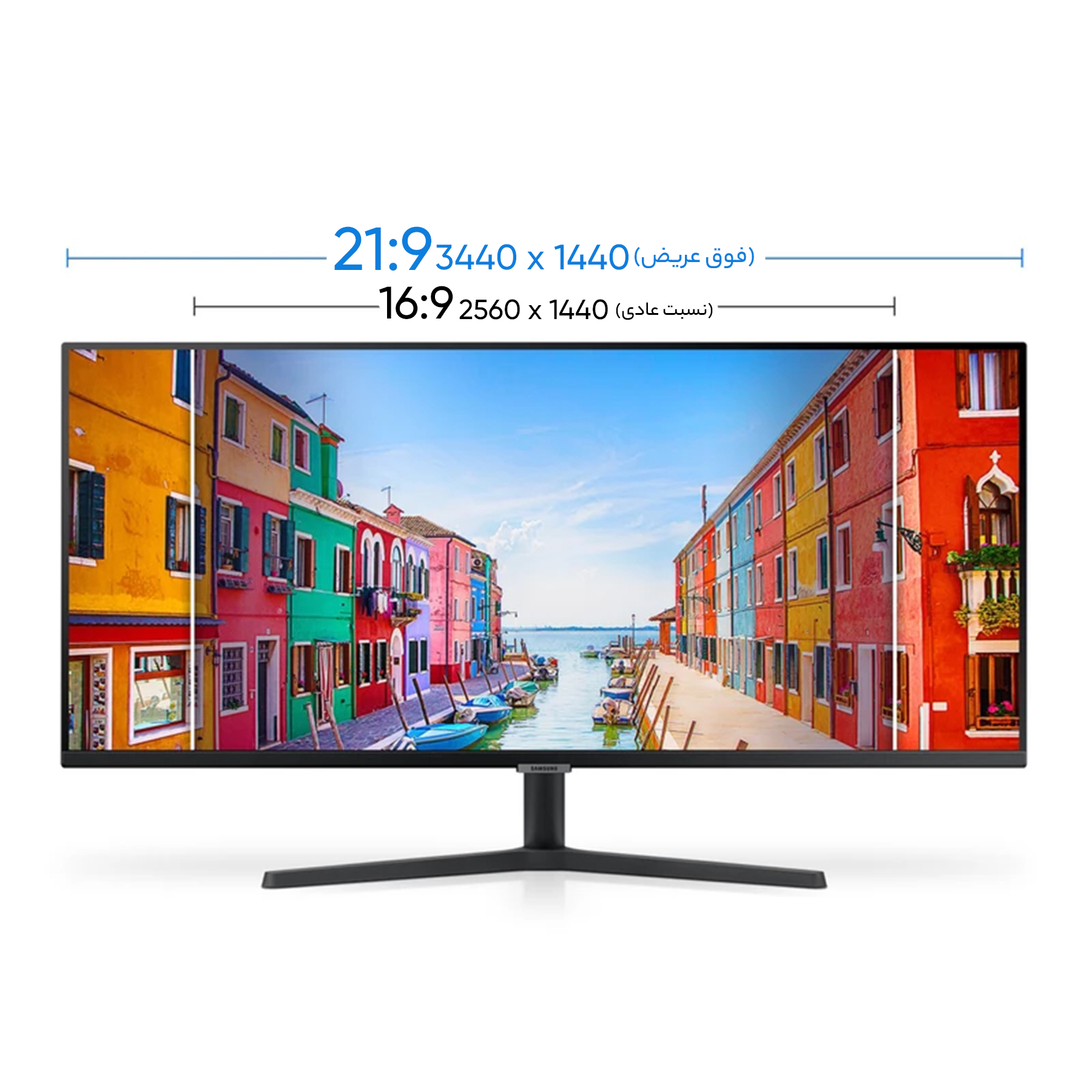 مانیتور گیمینگ سامسونگ مدل ViewFinity S5 LS34C500GAMXUE سایز 34 اینچ