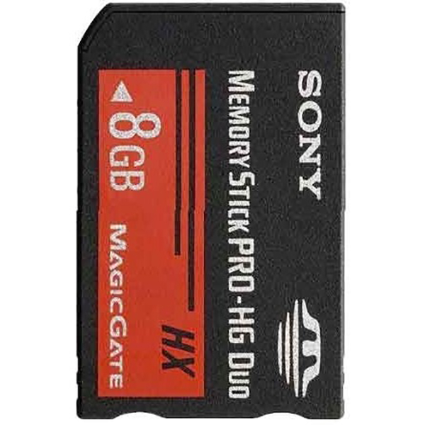 کارت حافظه Stick pro duo سونی مدل HX کلاس 4 استاندارد HG سرعت 20MB/S ظرفیت 8 گیگابایت