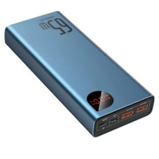 پاوربانک 65 وات بیسوس مدل B08TH ظرفیت 20000 میلی آمپر ساعت به همراه کابل USB-C به USB-A