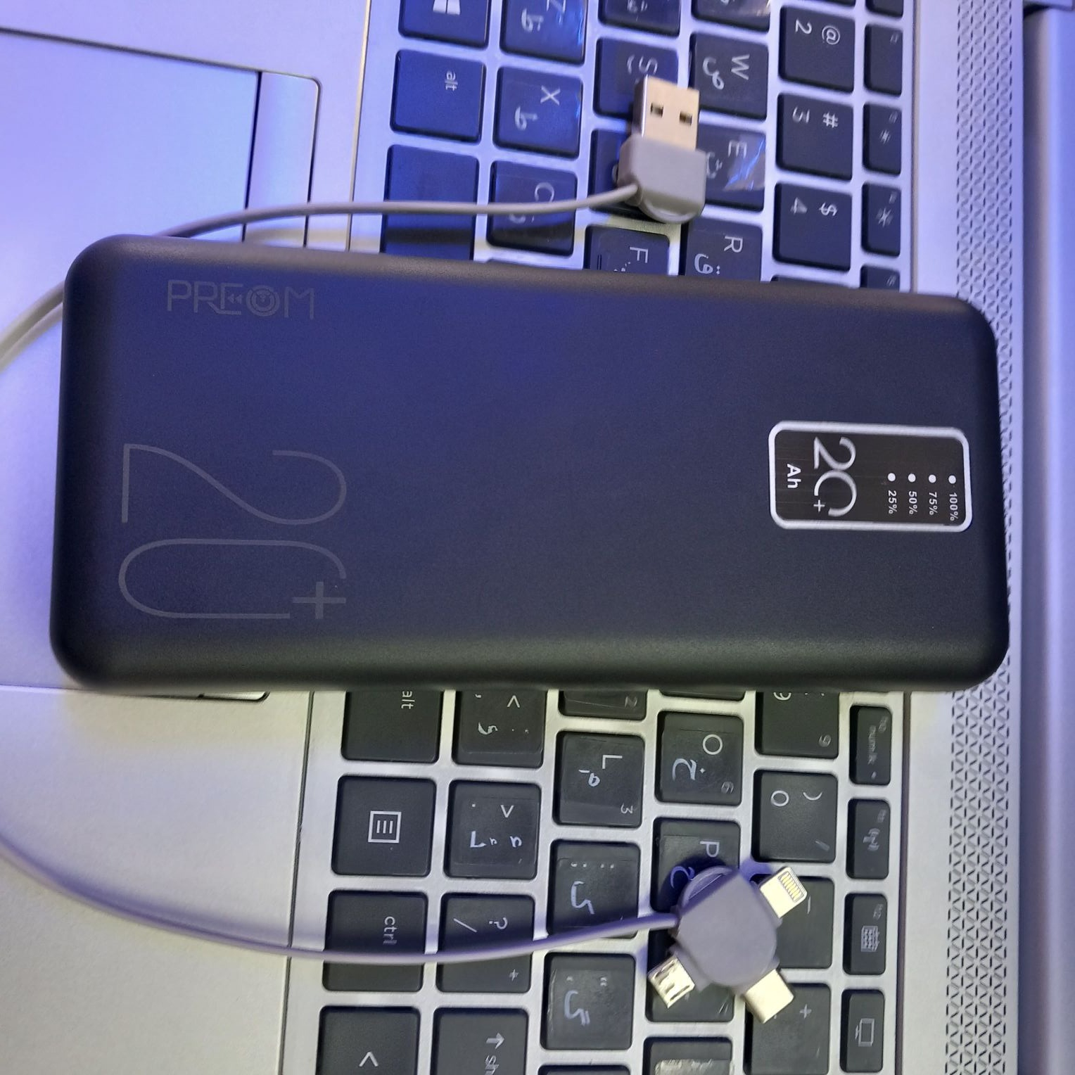 پاوربانک مدل ZHY-P13s.2024 ظرفیت 20000 میلی آمپر ساعت