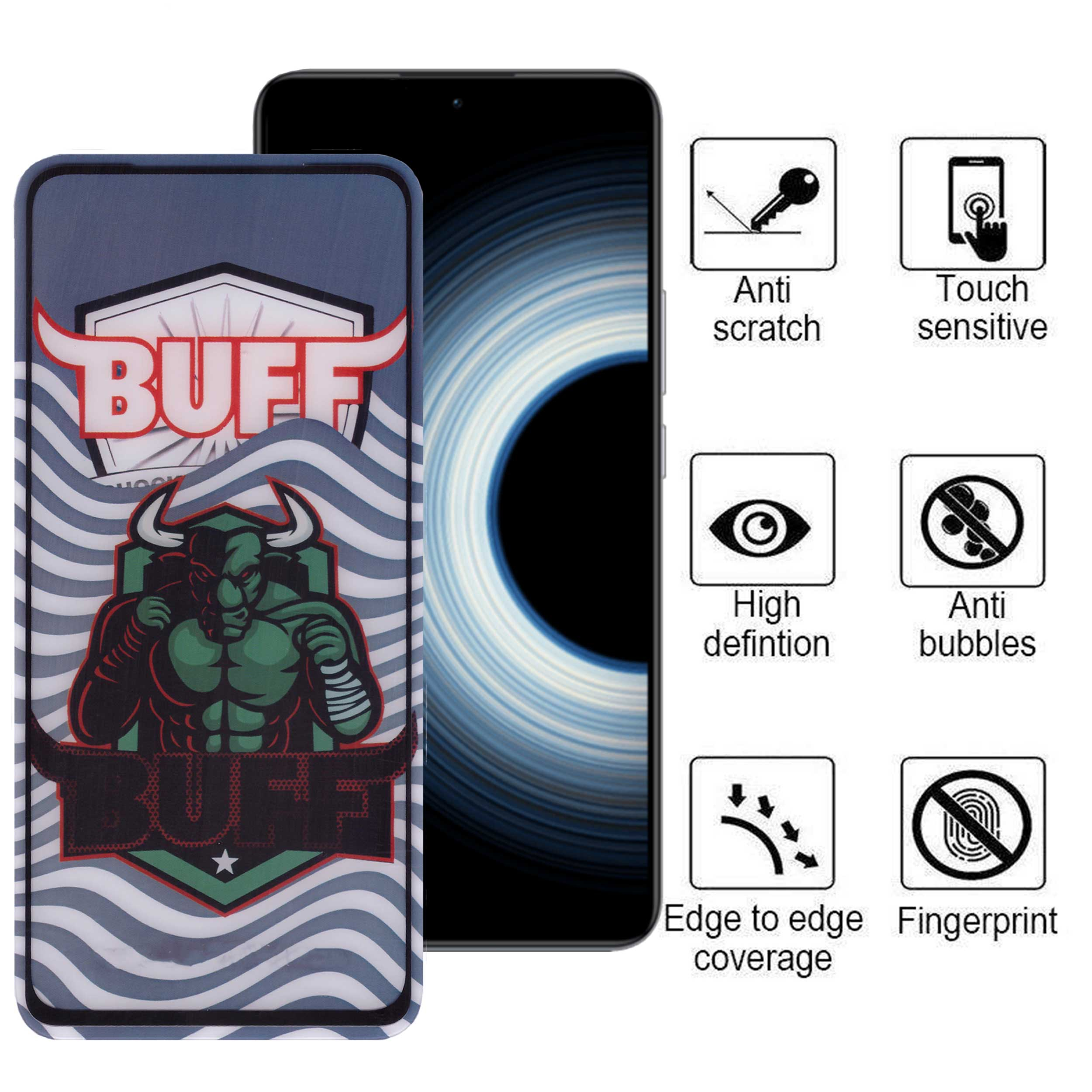 محافظ صفحه نمایش 5D بوف مدل Super Power-G مناسب برای گوشی موبایل شیائومی Redmi K50 Ultra/K50 Pro/K50/K50 Gaming