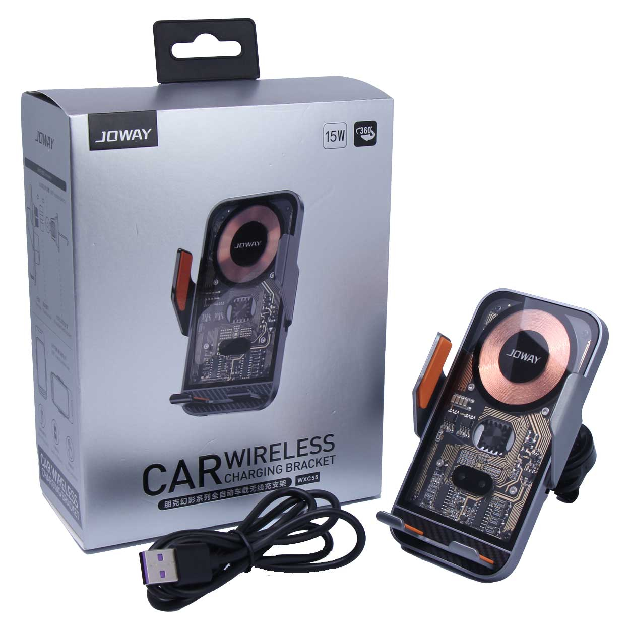 پایه نگهدارنده و شارژر بی سیم گوشی موبایل جووی مدل WXC55