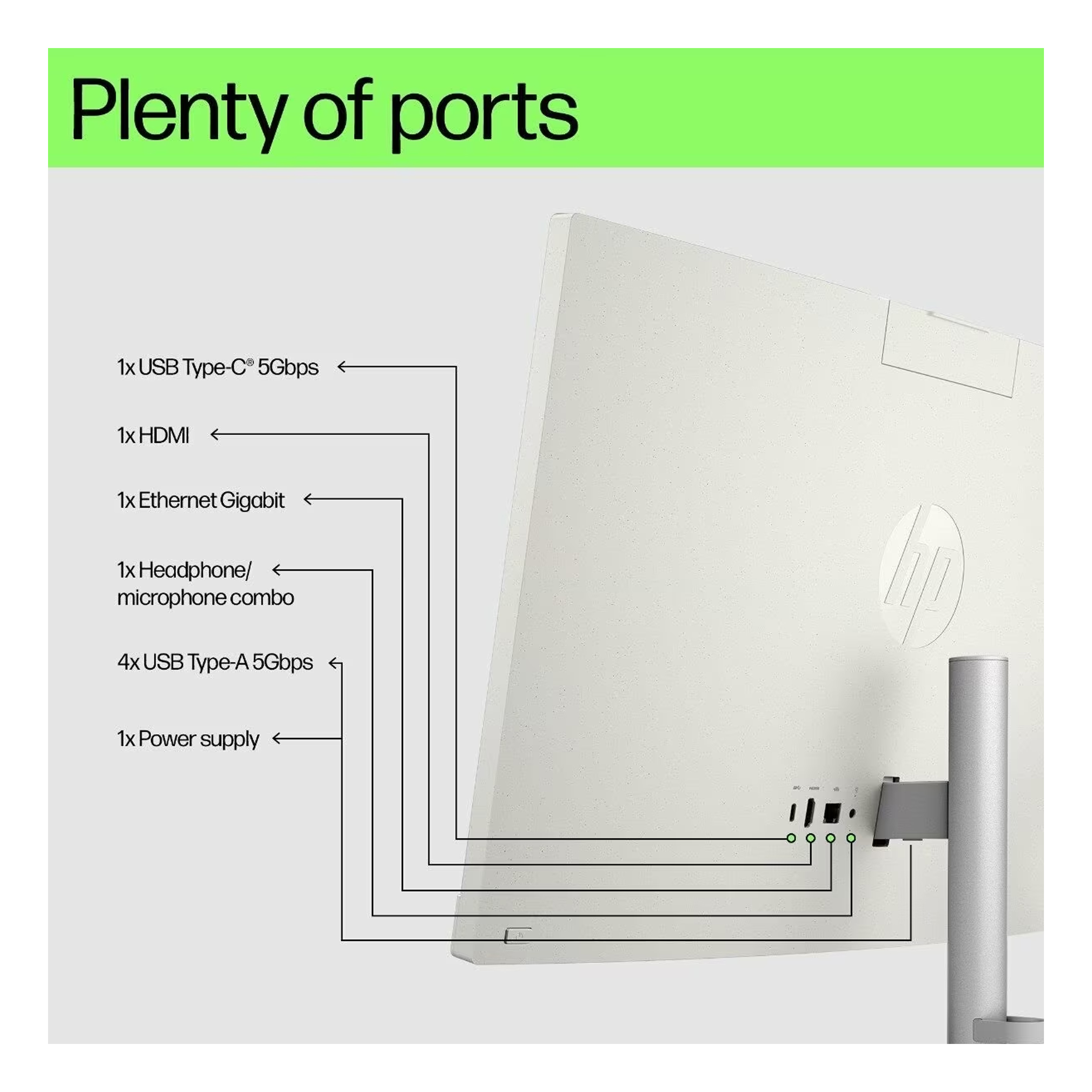 کامپیوتر همه کاره 23.8 اینچ اچ پی مدل 24 CR0255nh-i7 1355U 16GB 512SSD IrisXe Touch