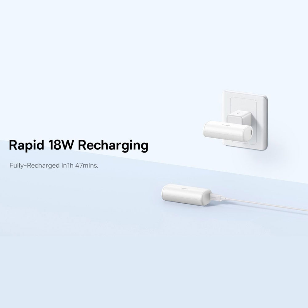 پاوربانک 20 وات باسئوس مدل Compact Fast Charging Type-C Edition ظرفیت 5000 میلی آمپر ساعت