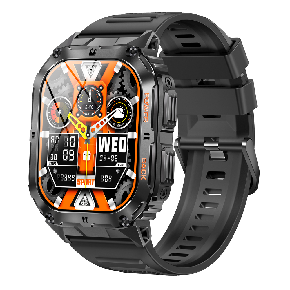 ساعت هوشمند مدل K61 دارای قابلیت های شمارنده ضربان قلب، کنترل سطح اکسیژن خون، کنترل فشار خون، کنترل موسیقی، گام شمار، ضد آب ، بند سیلیکونی