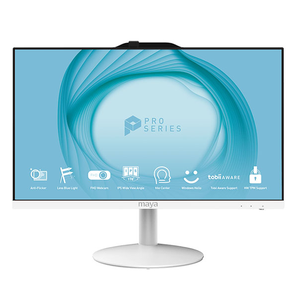 کامپیوتر همه کاره 24 اینچ مایا مدل MA24D 12M با پردازنده Core i7 12700 رم 16 گیگابایت از نوع DDR5 حافظه داخلی یک ترابایت SSD کارت گرافیک UHD Graphics (integrated) نمایشگر از نوع IPS