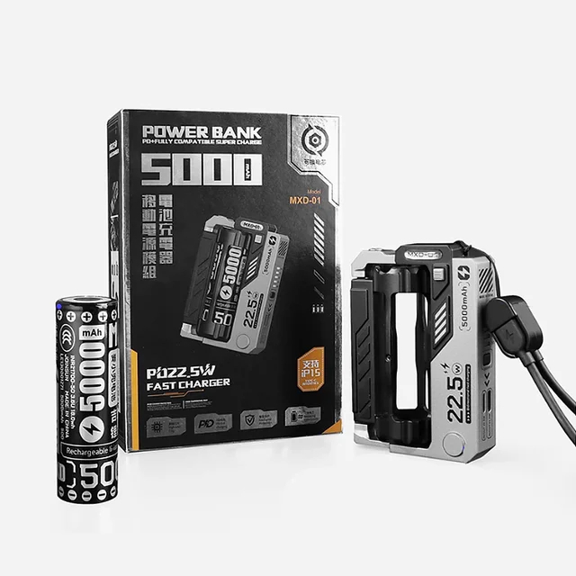 پاوربانک ام‌ ایکس دی مدل MXD-01 ظرفیت 5000 میلی امپر ساعت