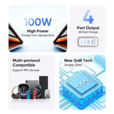 شارژر دیواری 100 وات مک دودو مدل 100W GaN 4-Port