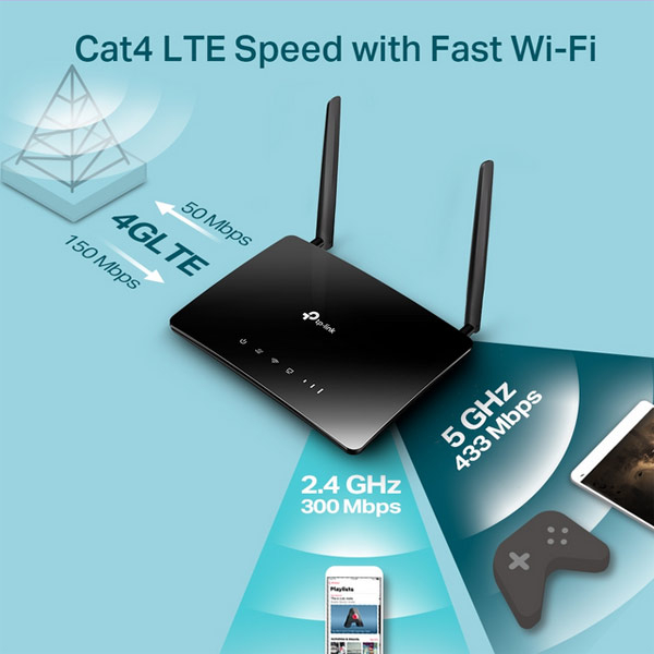 مودم روتر بی سیم 4G LTE تی پی-لینک مدل  Archer MR202 AC750