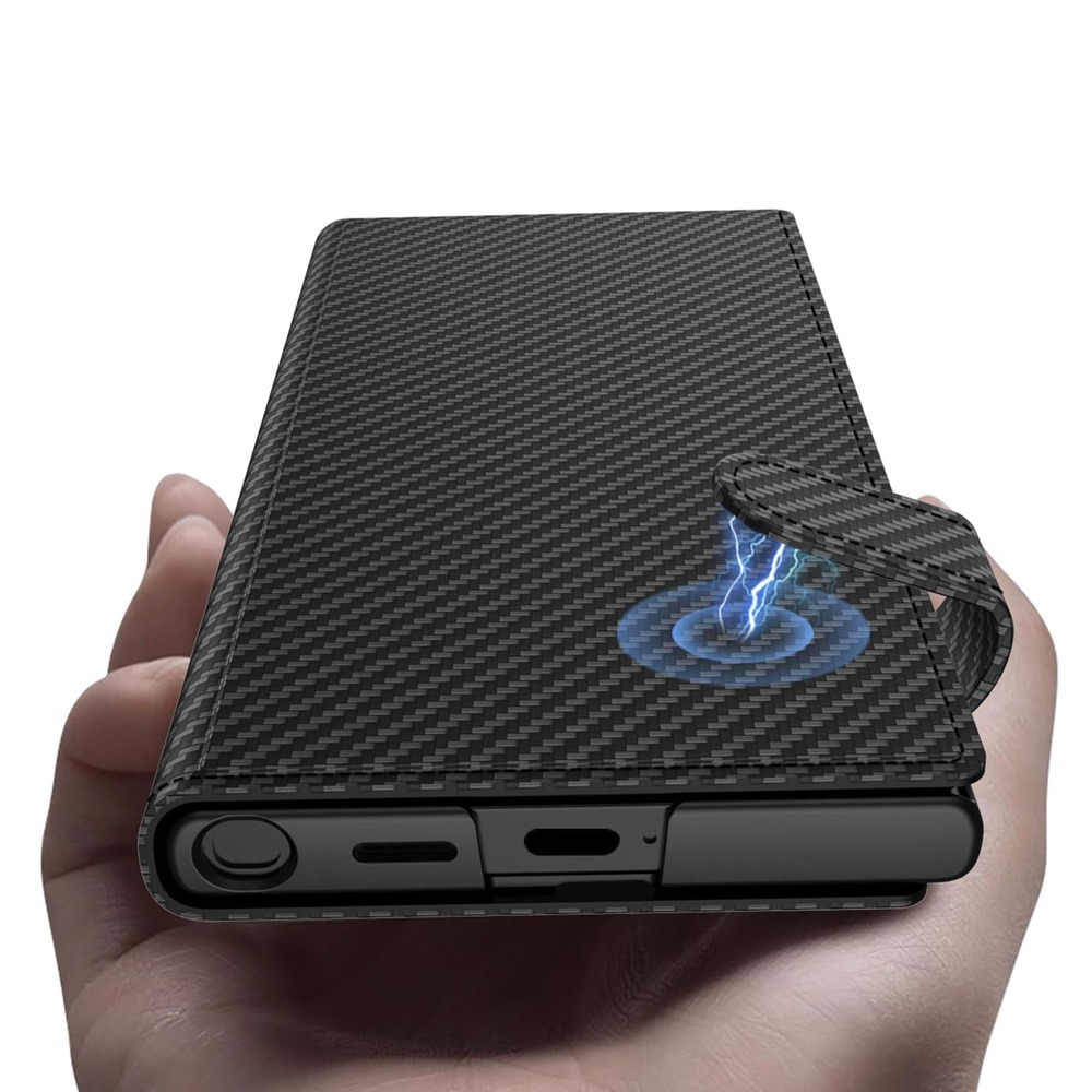 کاور مدل CarbonFold مناسب برای گوشی موبایل سامسونگ Galaxy S25 Ultra