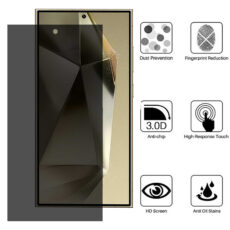 محافظ صفحه نمایش حریم شخصی بوف مدل Silicone-Privacy مناسب برای گوشی موبایل سامسونگ Galaxy S24 Ultra / S23 Ultra / S22 Ultra